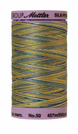Silk-Finish 50wt Variegated Cotton Thread 500yd/457M China Blue
