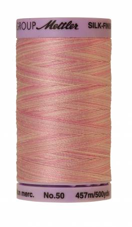 Silk-Finish 50wt Variegated Cotton Thread 500yd/457M So soft Pink