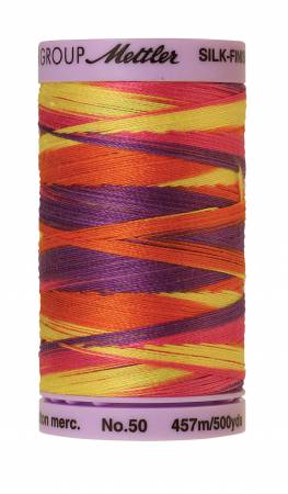 Silk-Finish 50wt Variegated Cotton Thread 500yd/457M Smiley Mix