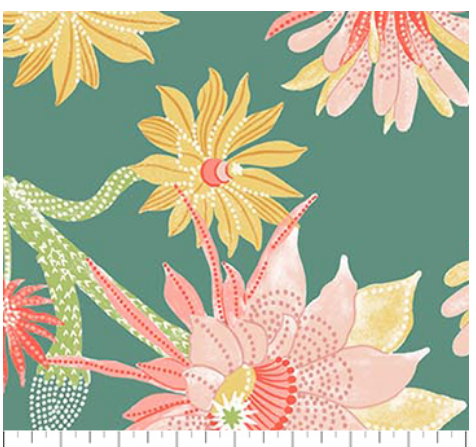 FI Desert Sunrise Cactus Bloom Teal