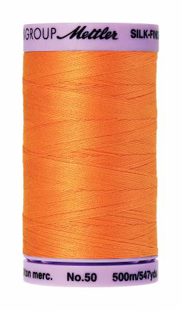 Silk-Finish 50wt Solid Cotton Thread 547yd/500M Pumpkin