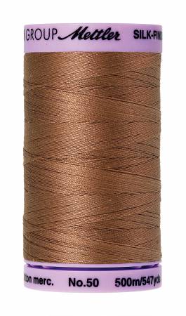 Silk-Finish 50wt Solid Cotton Thread 547yd/500M Walnut