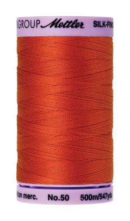 Silk-Finish 50wt Solid Cotton Thread 547yd/500M Paprika