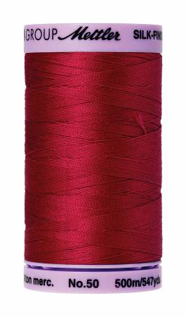 Silk-Finish 50wt Solid Cotton Thread 547yd/500M Country Red