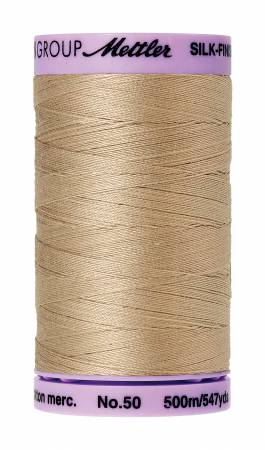 Silk-Finish 50wt Solid Cotton Thread 547yd/500M Straw