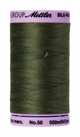 Silk-Finish 50wt Solid Cotton Thread 547yd/500M Burnt Olive