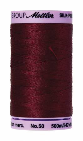 Silk-Finish 50wt Solid Cotton Thread 547yd/500M Cranberry