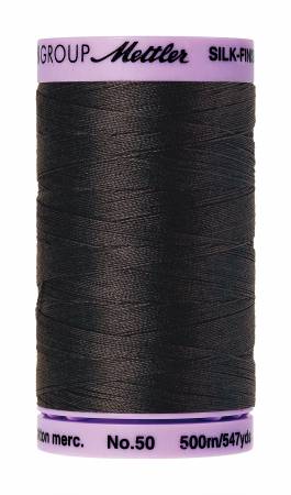Silk-Finish 50wt Solid Cotton Thread 547yd/500M Charcoal
