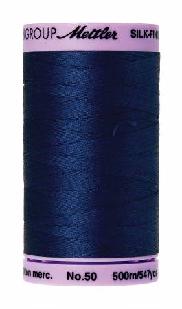 Silk-Finish 50wt Solid Cotton Thread 547yd/500M Imperial Blue