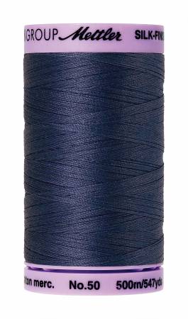Silk-Finish 50wt Solid Cotton Thread 547yd/500M True Navy