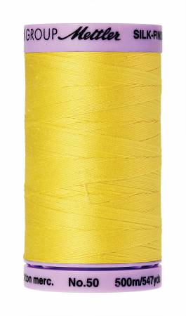 Silk-Finish 50wt Solid Cotton Thread 547yd/500M Lemon Zest