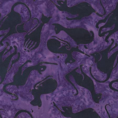 WD Bewitched Black Cat Batik Halloween