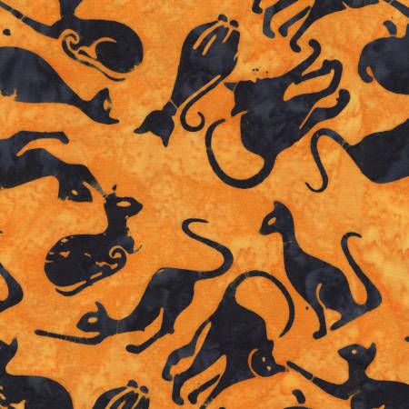 WD Lantern Black Cat Batik Halloween