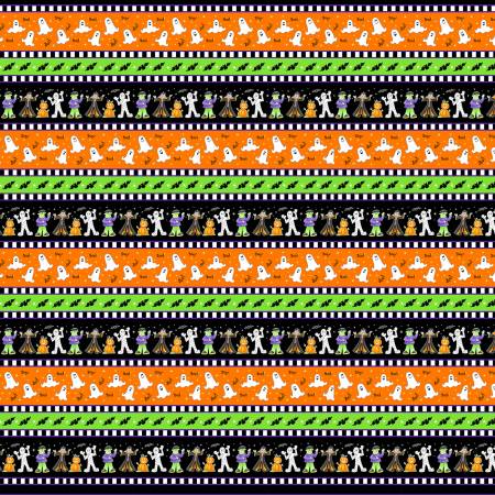 HG Here We Glow 9543G 93 Border Stripe Multi Glow in the Dark