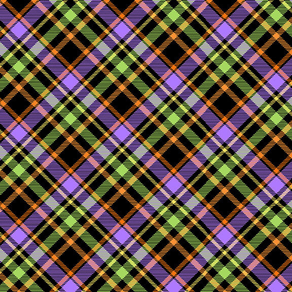 HG Here We Glow 9604 96 Plaid on Bias Multi Glow in the Dark