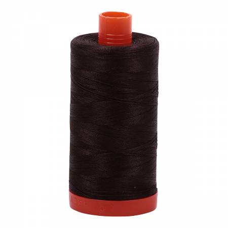 Mako Cotton Thread Solid 50wt 1422yds Very Dark Bark