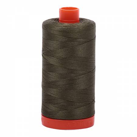Mako Cotton Thread Solid 50wt 1422yds Army Green
