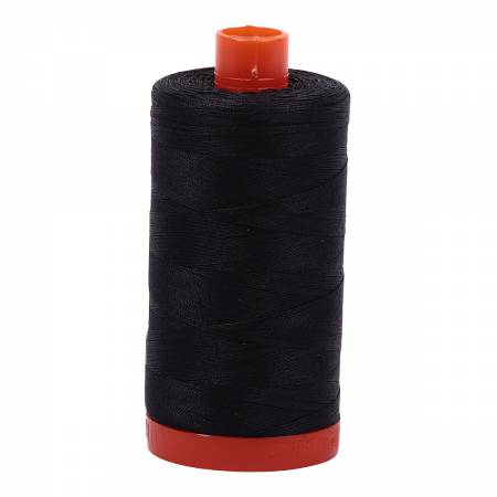 Mako Cotton Thread Solid 50wt 1422yds Very Dark Grey