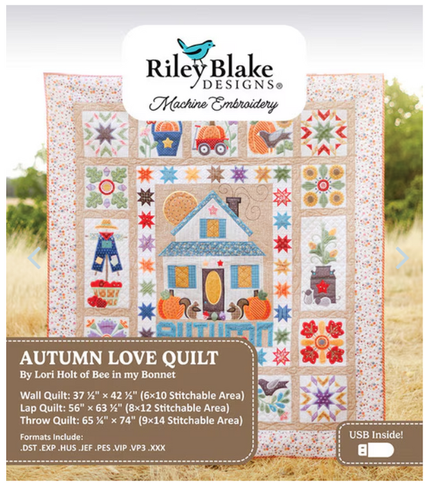 RB Autumn Love - Machine Embroidery USB