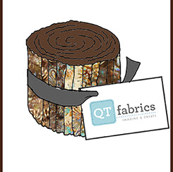 QT Botanica Mini Jelly Roll Brown