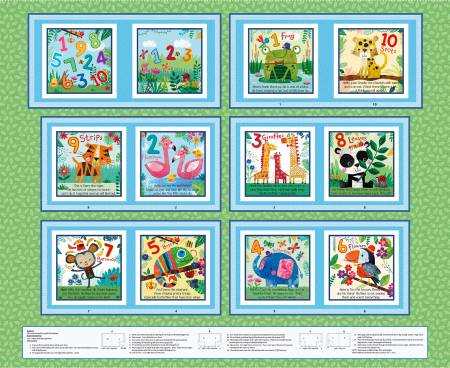 BL Zoo Crew Sage Book Panel 36"
