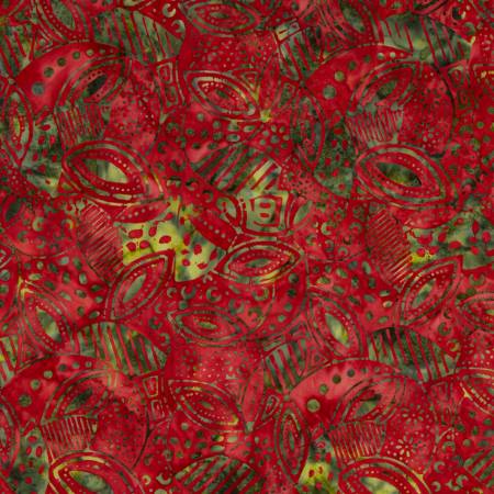 RB Batiks Expressions Tjaps Dark Red Multi