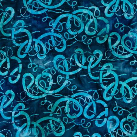 RB Batiks Expressions Tjaps Electric Blue