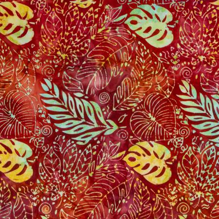 RB Batiks Expressions Tjaps Red Multi