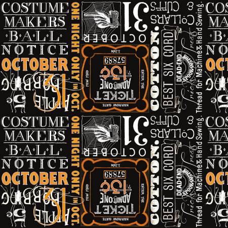 RB Ticket Text Black-Costume Maker's Act-JWF