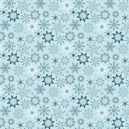 RB Winter Magic Snowflakes Aqua