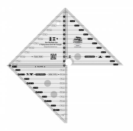 Creative Grids 6in Flying Geese & 45 90 Degree Triangle Ruler