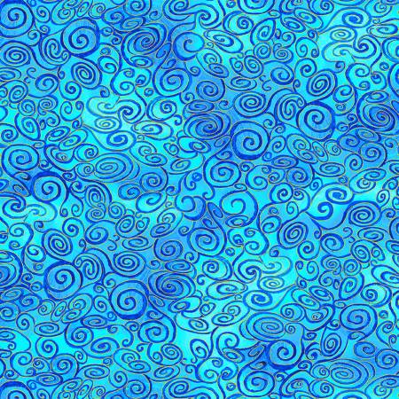 TT Blue Swirly Scrolls Metallic Blender