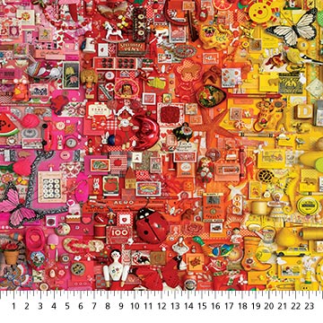 NC Color Collage Rainbow Collage White Multi
