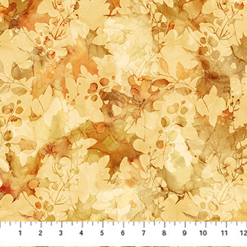 NC Autumn Breeze Leaf Texture Ochre