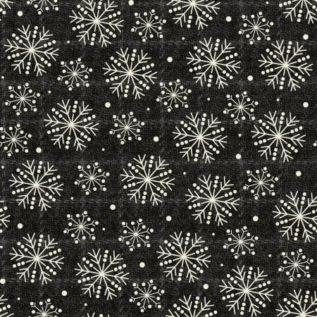 MY Black Snowflakes Flannel