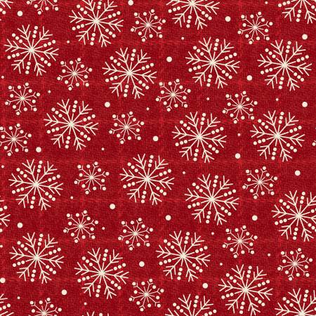 MY Red Snowflakes Flannel