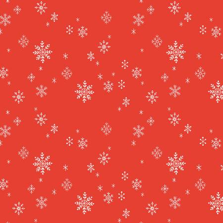 RB Flannel Northern Lights Let It Snow Red