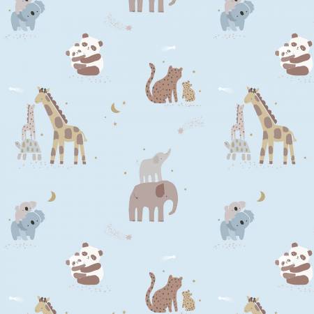 RB Flannel Safari Stargazing Boy Main Baby Blue