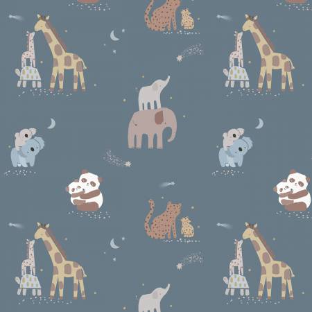 RB Flannel Safari Stargazing Boy Main Dark Blue