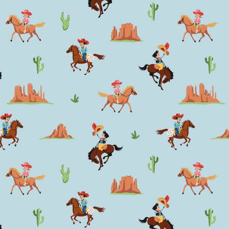 RB Flannel Lil Buckaroos Giddy Up Aqua