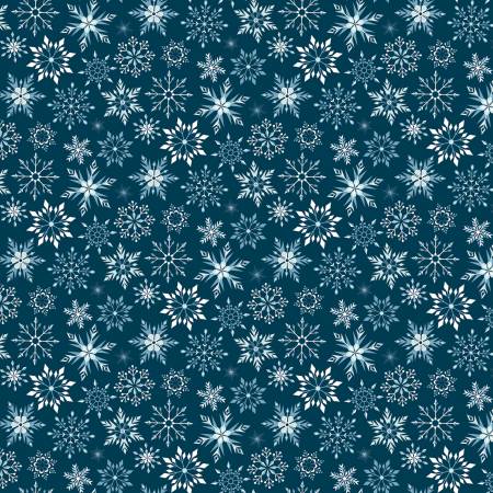 RB Flannel Winter Magic Snowflakes Navy
