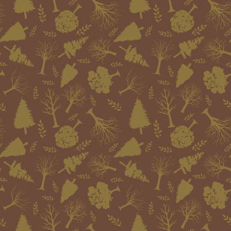 RB Flannel Into the Woods Trees Brown