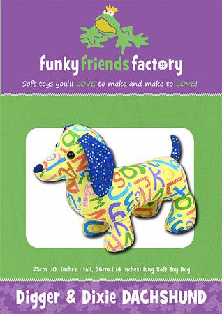 FFF Digger & Dixie Dachshund Stuffed Animal Pattern