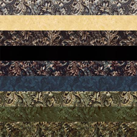 RB Batiks Bandana Fat Quarter Bundle A, 9 Pcs.