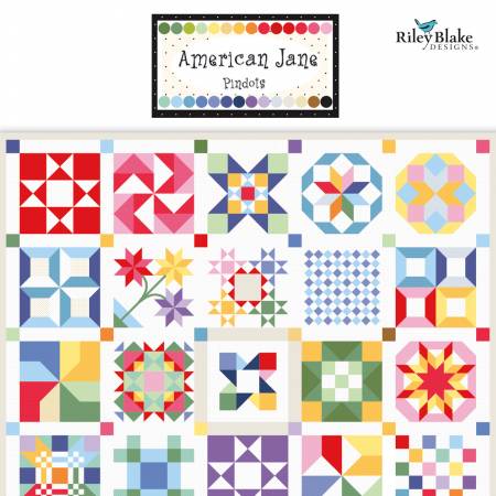 RB American Jane Pindots Fat Quarter Bundle, 30 Pcs.