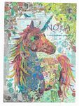 Nola-A Unicorn Collage Pattern by Laura Heine
