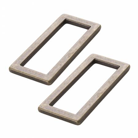 byAnnie Rectangle Ring Flat 1-1/2in Antique Brass Set of Two