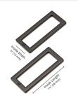 byAnnie Rectangle Ring Flat 1.5 in Black Metal 2 pc