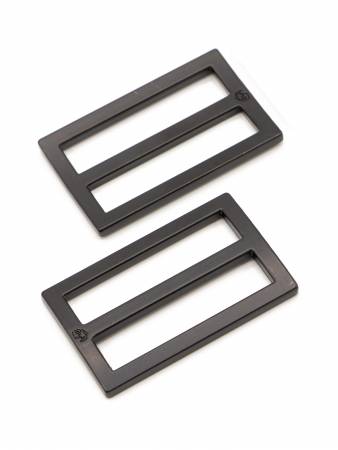 byAnnie Slider Widemouth Flat 1-1/2in Black Metal Set of Two