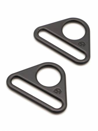 ByAnnie Triangle Ring Flat 1-1/2in Black Metal Set of Two